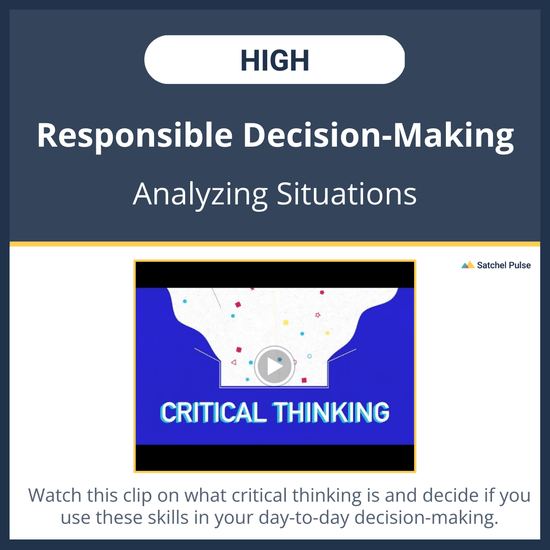 A free ready-made SEL lesson focusing on the subskill of 'Analyzing Situations'