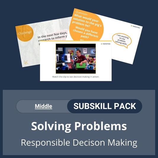 SEL Resource pack with social-emotional learning lessons and self-studies to help you teach Solving Problems in your classroom as a part of the SEL curriculum.