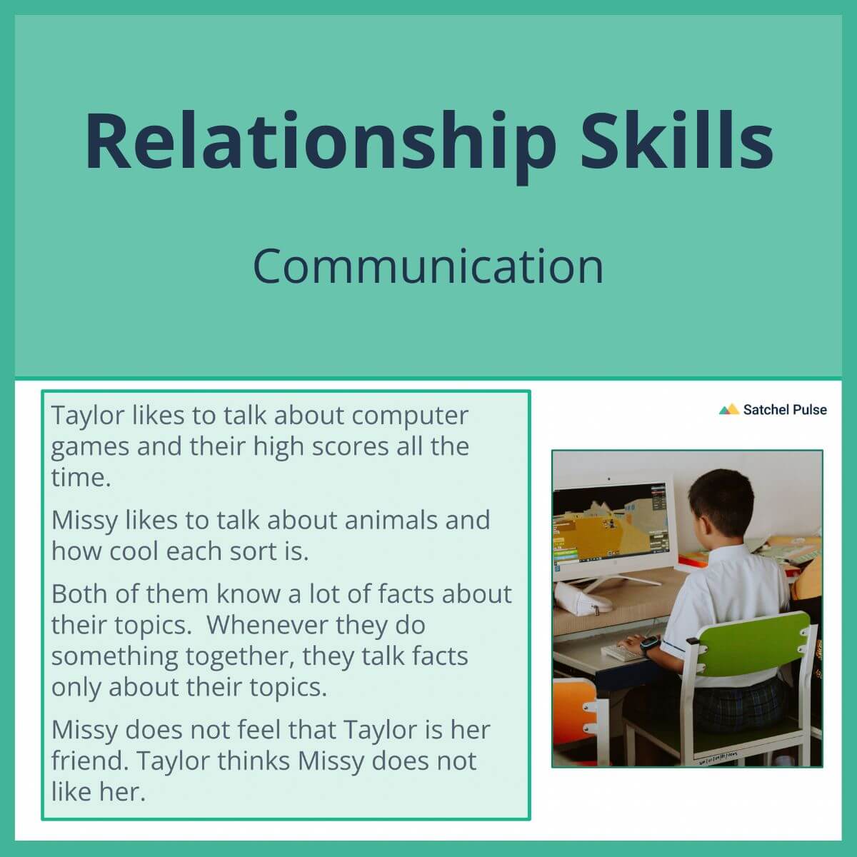 SEL Lesson focusing on Communication to use in your classroom as one of your SEL activities for Relationship Skills