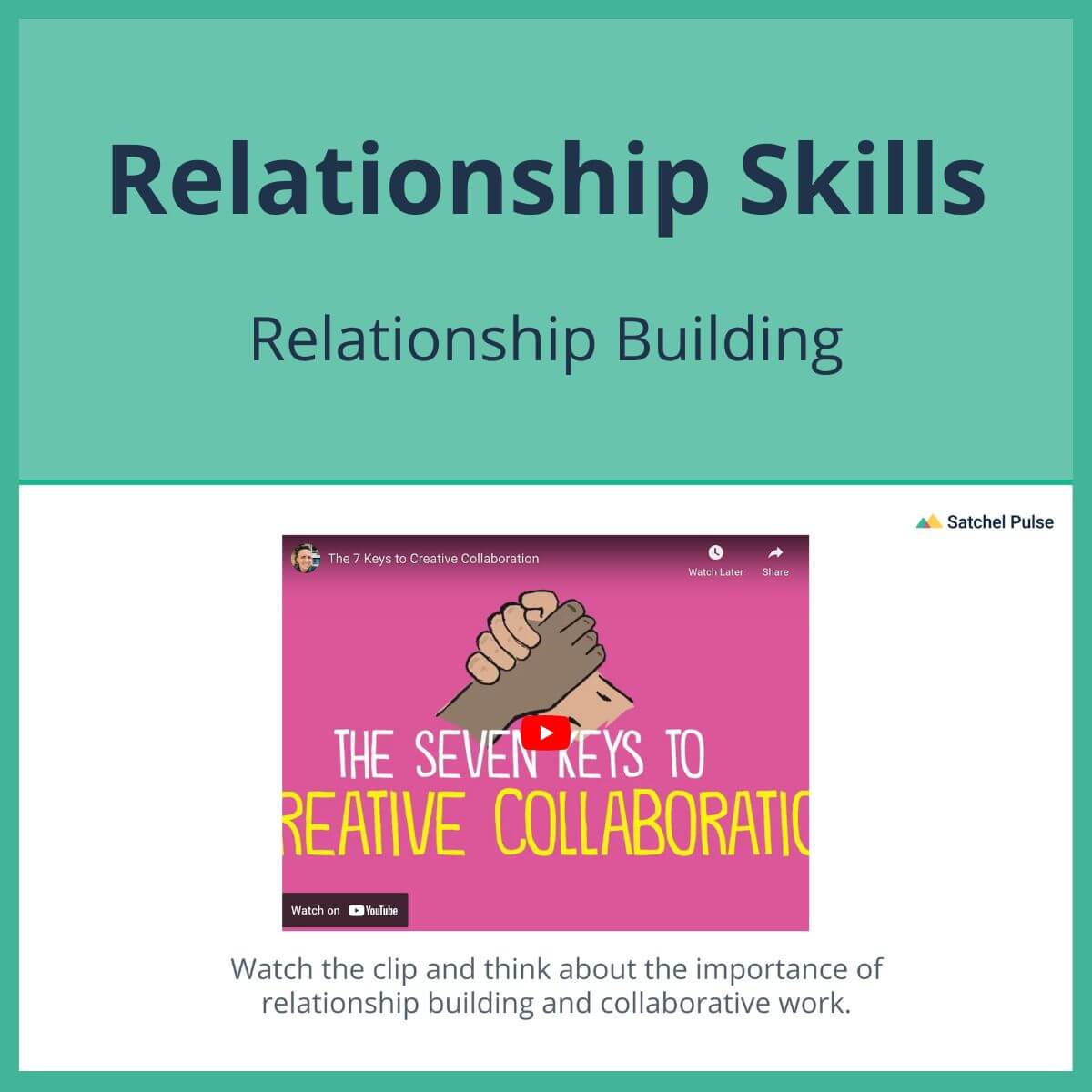 SEL Lesson focusing on Relationship Building to use in your classroom as one of your SEL activities for Relationship Skills