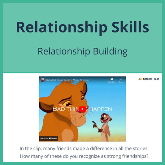SEL Lesson focusing on Relationship Building to use in your classroom as one of your SEL activities for Relationship Skills