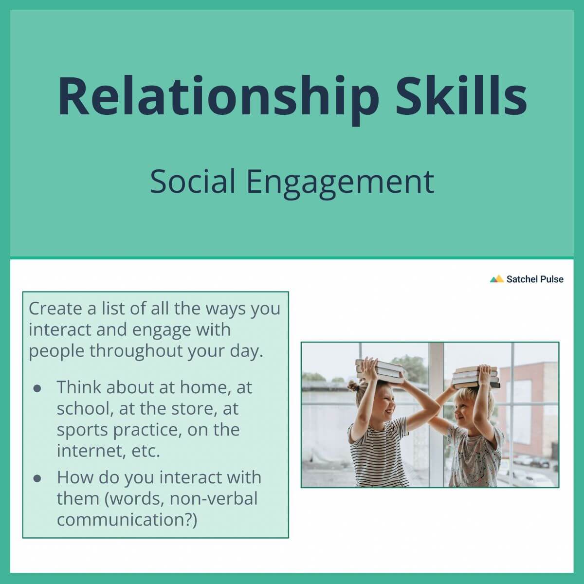 SEL Lesson focusing on Social Engagement to use in your classroom as one of your SEL activities for Relationship Skills