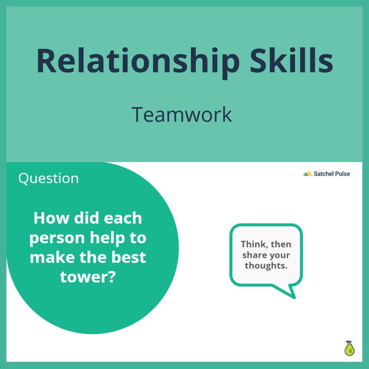 SEL Lesson focusing on Team Work to use in your classroom as one of your SEL activities for Relationship Skills