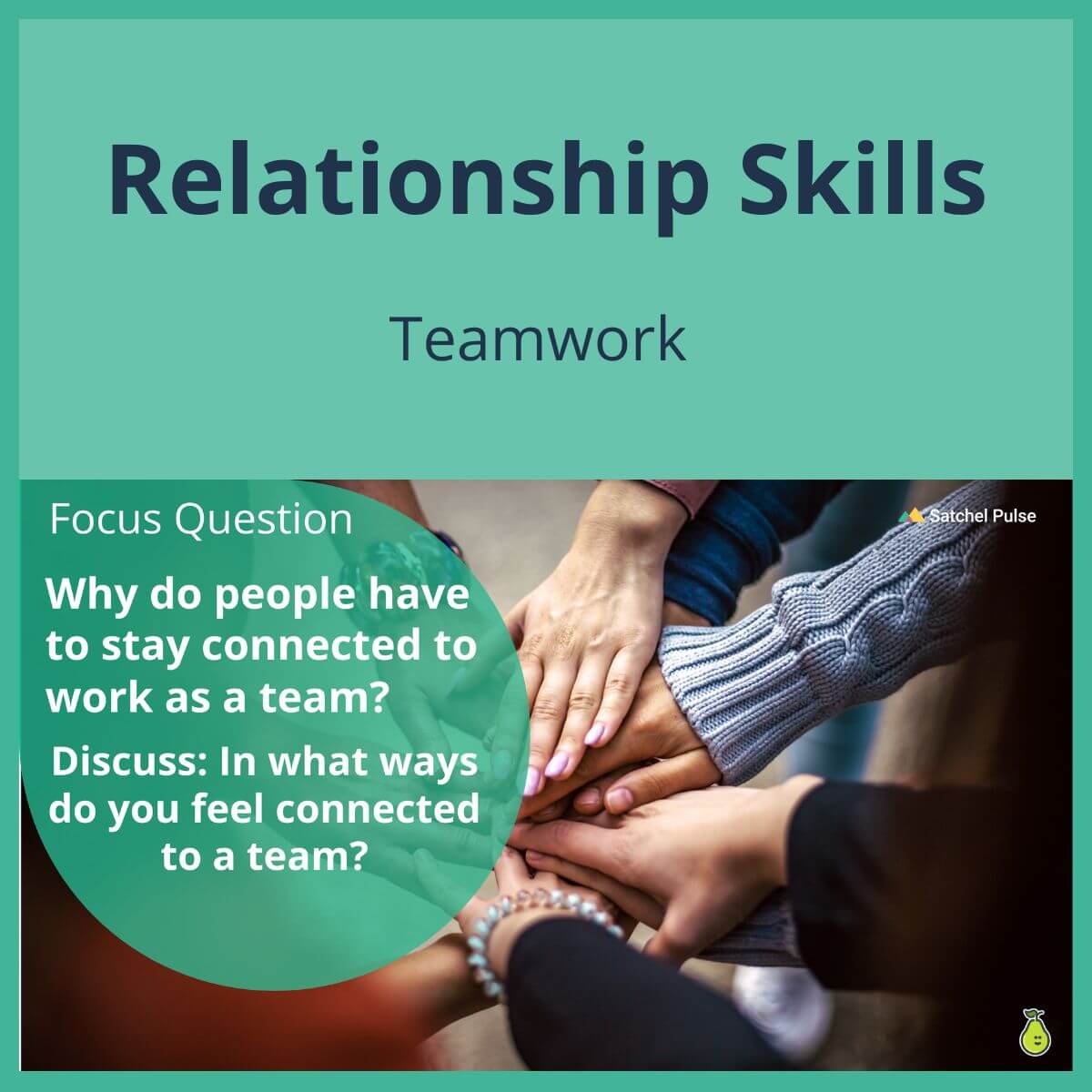SEL Lesson focusing on Team Work to use in your classroom as one of your SEL activities for Relationship Skills