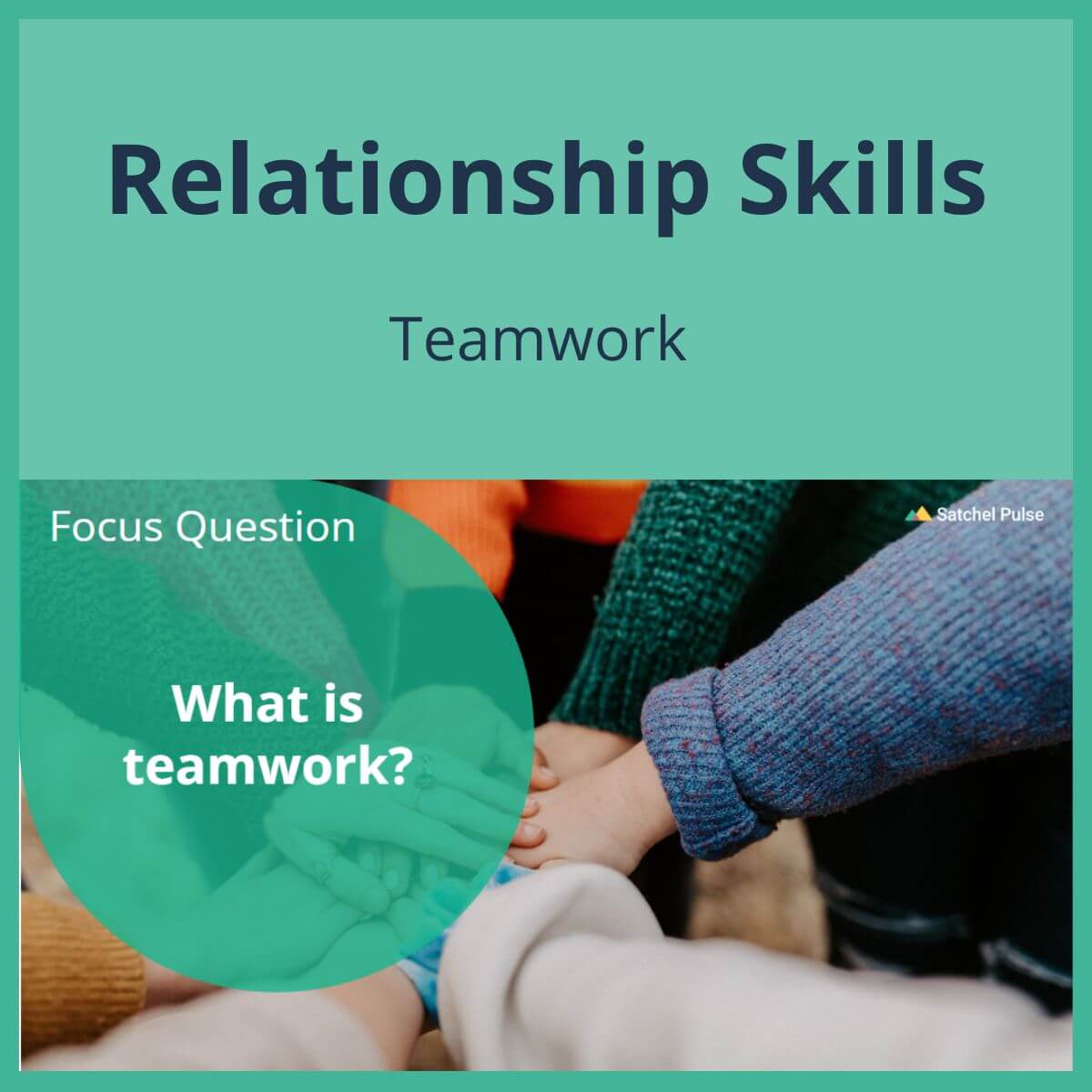 SEL Lesson focusing on Team Work to use in your classroom as one of your SEL activities for Relationship Skills