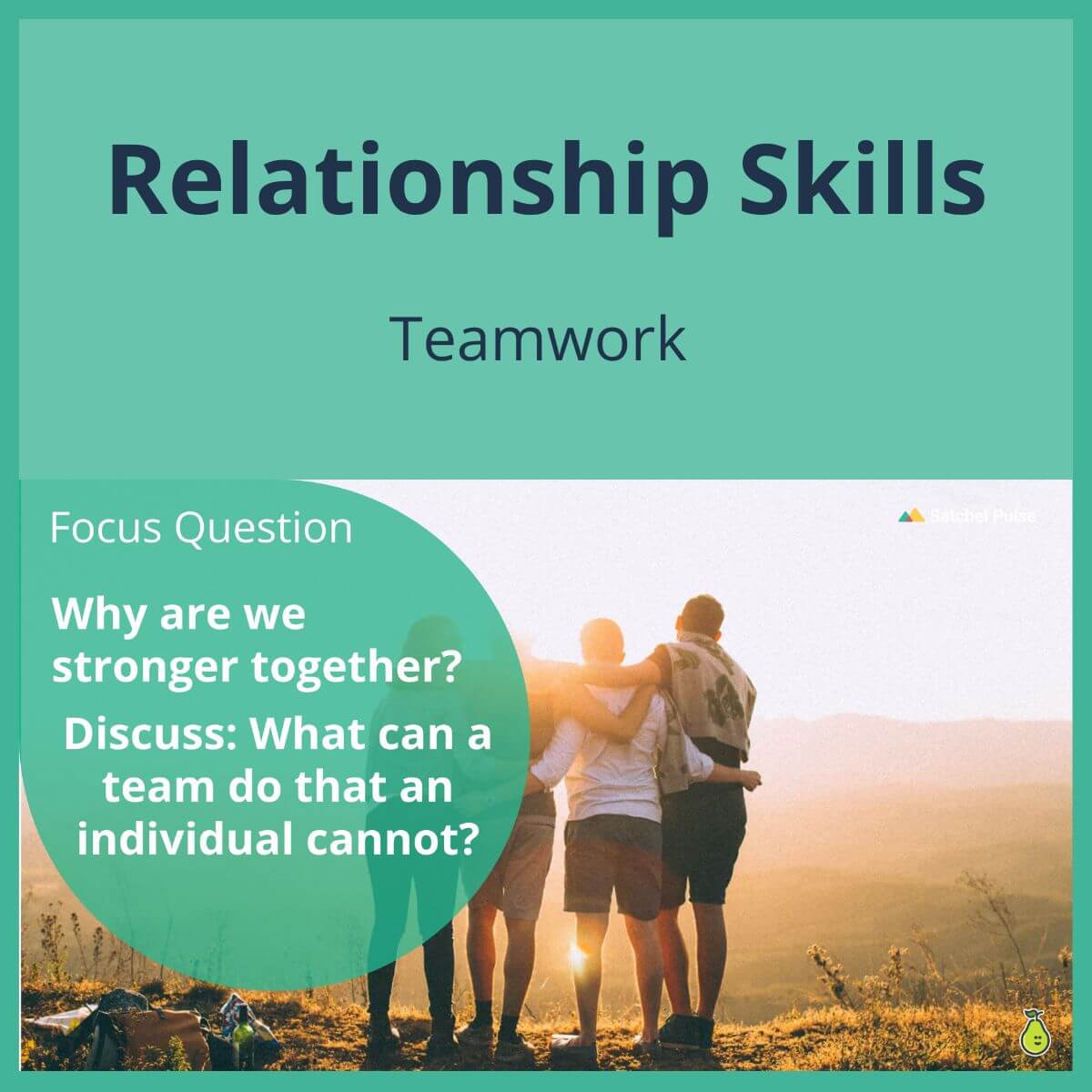 SEL Lesson focusing on Team Work to use in your classroom as one of your SEL activities for Relationship Skills