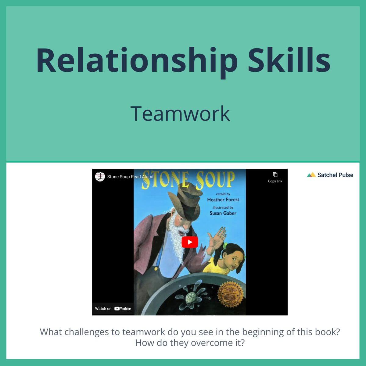 SEL Lesson focusing on Team Work to use in your classroom as one of your SEL activities for Relationship Skills