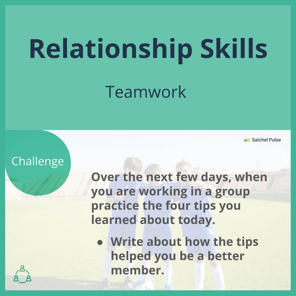 SEL Lesson focusing on Team Work to use in your classroom as one of your SEL activities for Relationship Skills