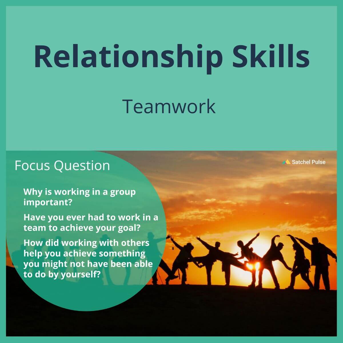 SEL Lesson focusing on Team Work to use in your classroom as one of your SEL activities for Relationship Skills