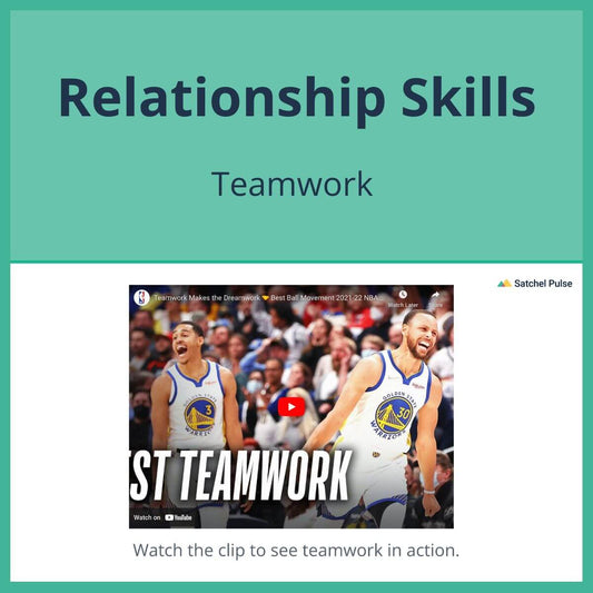 SEL Lesson focusing on Team Work to use in your classroom as one of your SEL activities for Relationship Skills