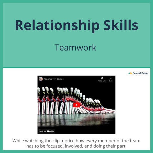 SEL Lesson focusing on Team Work to use in your classroom as one of your SEL activities for Relationship Skills