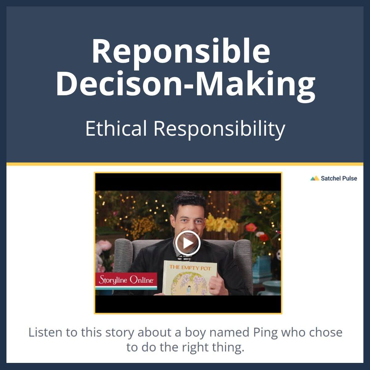 SEL Lesson focusing on Ethical Responsibility to use in your classroom as one of your SEL activities for Responsible Decision-Making