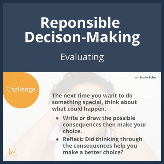 SEL Lesson focusing on Evaluating to use in your classroom as one of your SEL activities for Responsible Decision-Making