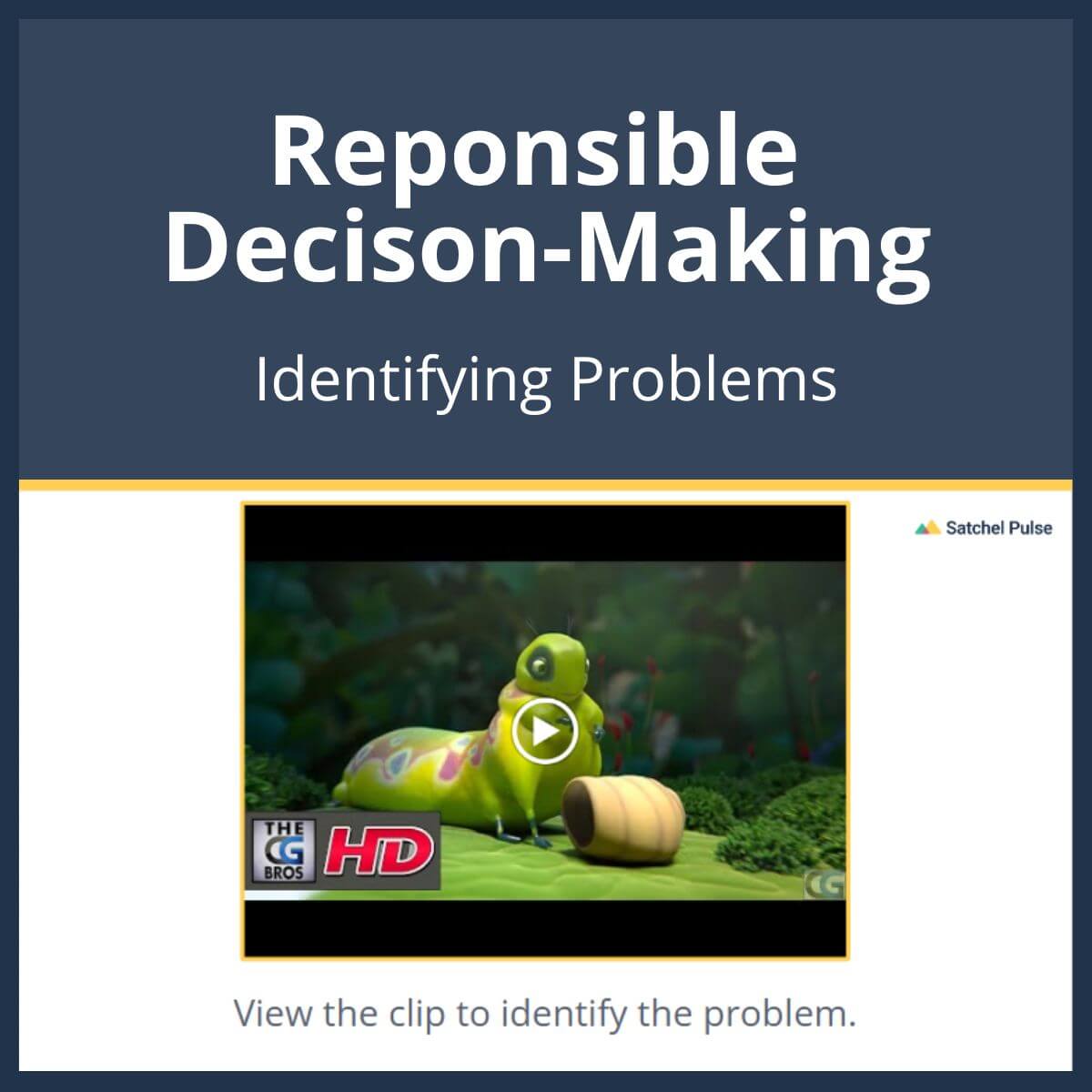 SEL Lesson focusing on Identifying Problems to use in your classroom as one of your SEL activities for Responsible Decision-Making