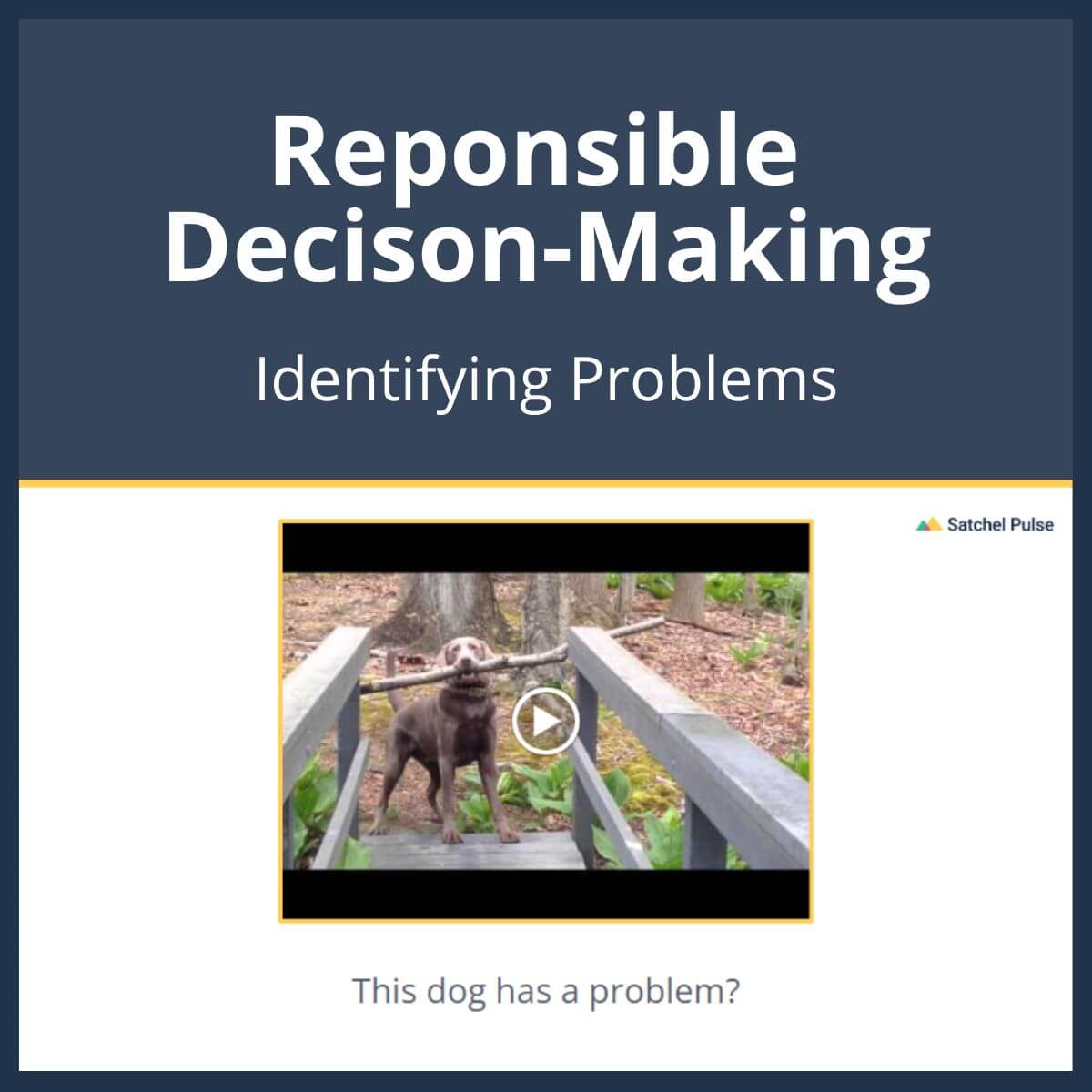 SEL Lesson focusing on Identifying Problems to use in your classroom as one of your SEL activities for Responsible Decision-Making