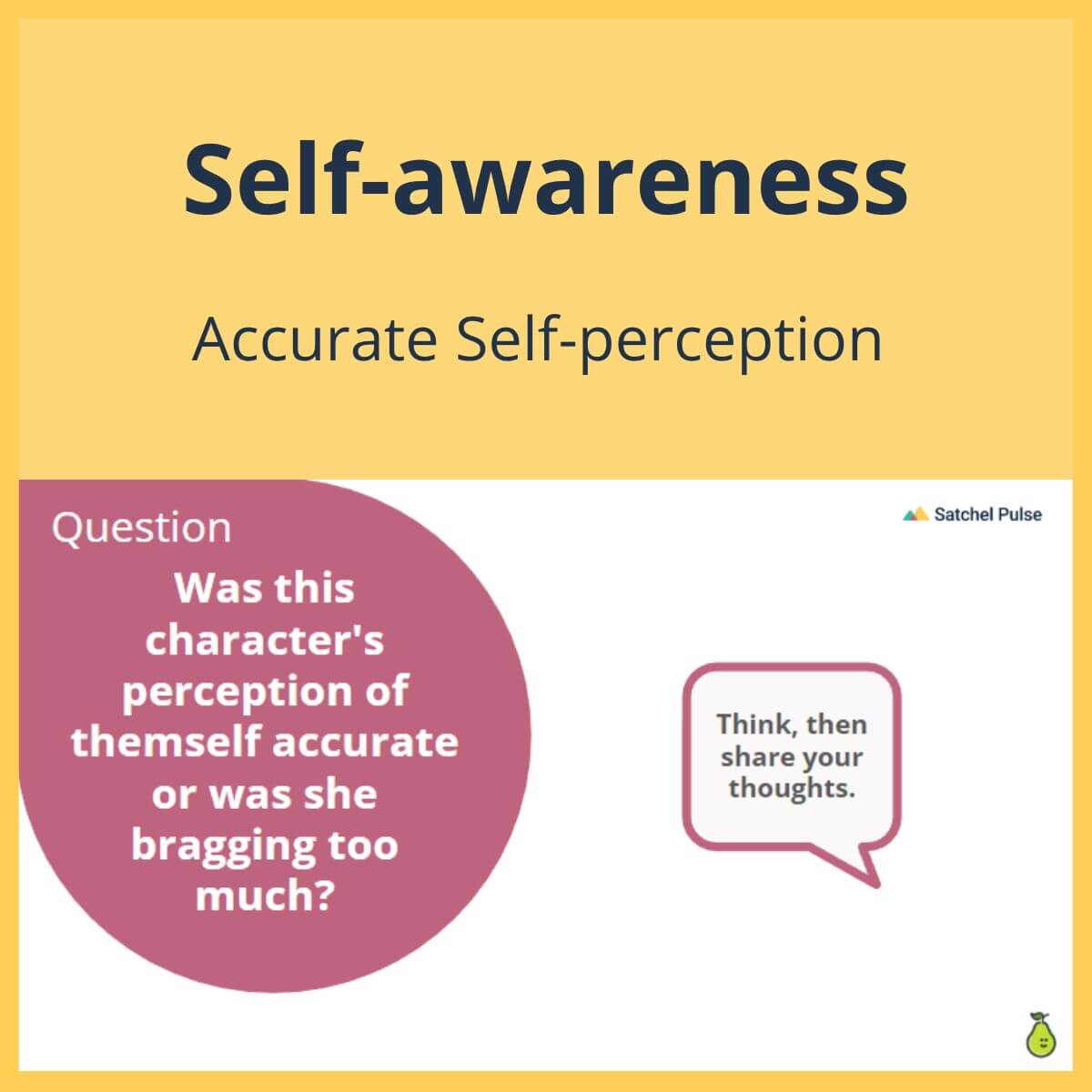 SEL Lesson focusing on Accurate Self-Perception to use in your classroom as one of your SEL activities for Self-Awareness