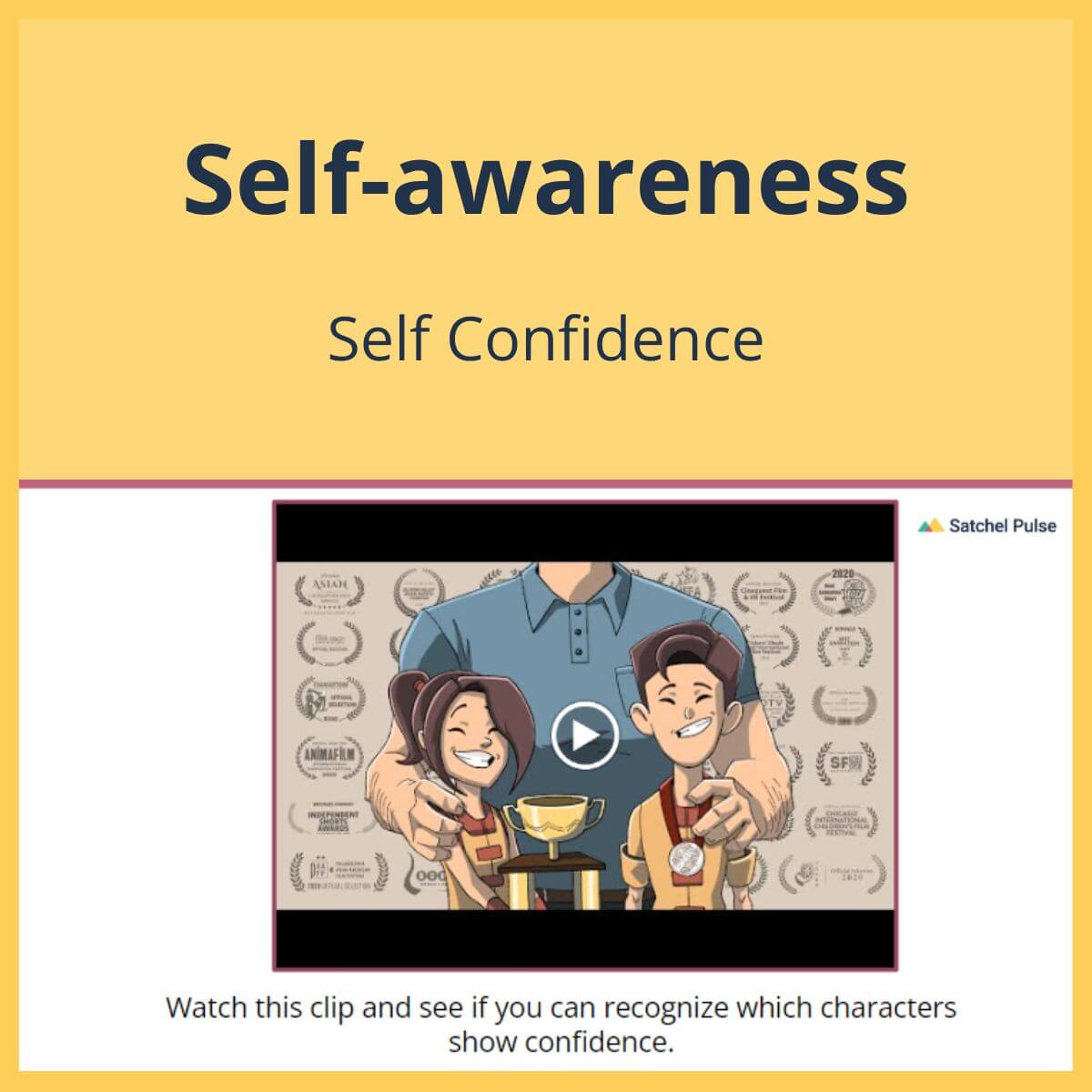 SEL Lesson focusing on Self-Confidence to use in your classroom as one of your SEL activities for Self-Awareness