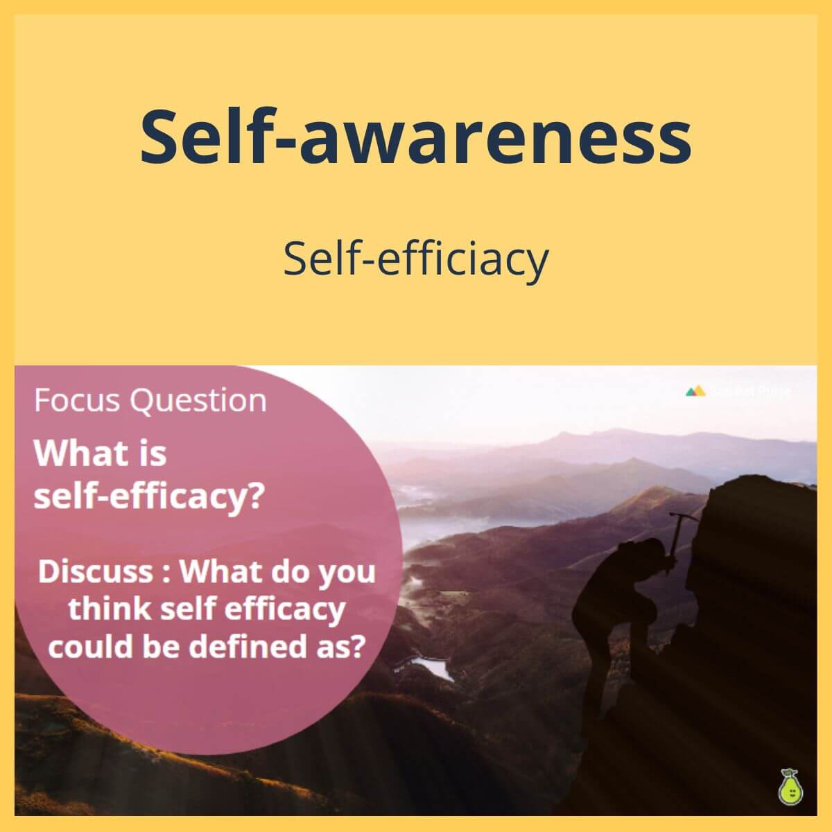 SEL Lesson focusing on Self-Efficacy to use in your classroom as one of your SEL activities for Self-Awareness