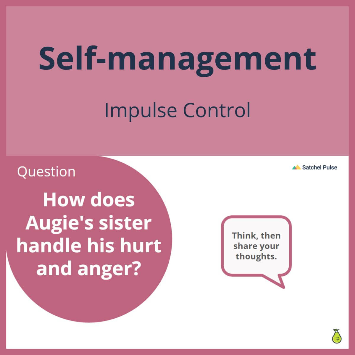 SEL Lesson focusing on Impulse Control to use in your classroom as one of your SEL activities for Self-Management