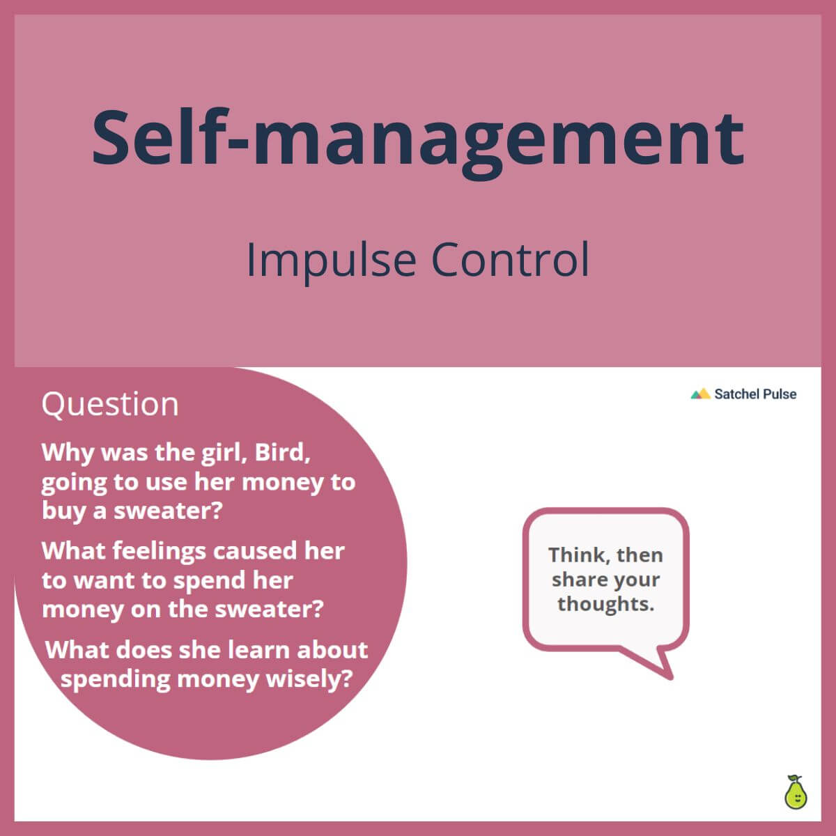SEL Lesson focusing on Impulse Control to use in your classroom as one of your SEL activities for Self-Management