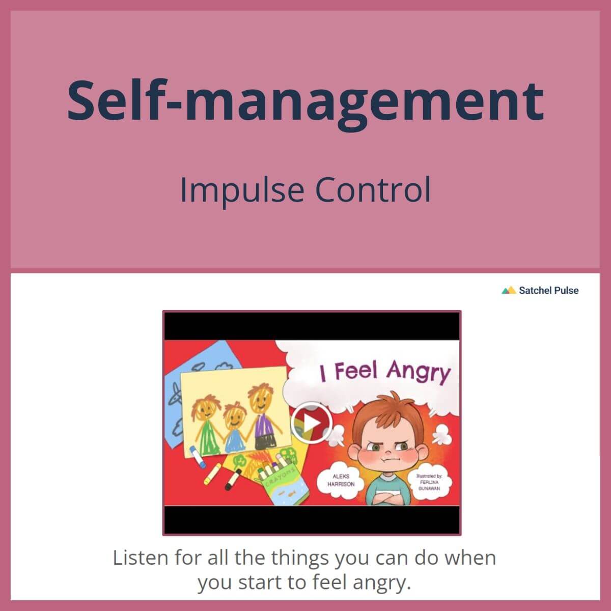 SEL Lesson focusing on Impulse Control to use in your classroom as one of your SEL activities for Self-Management