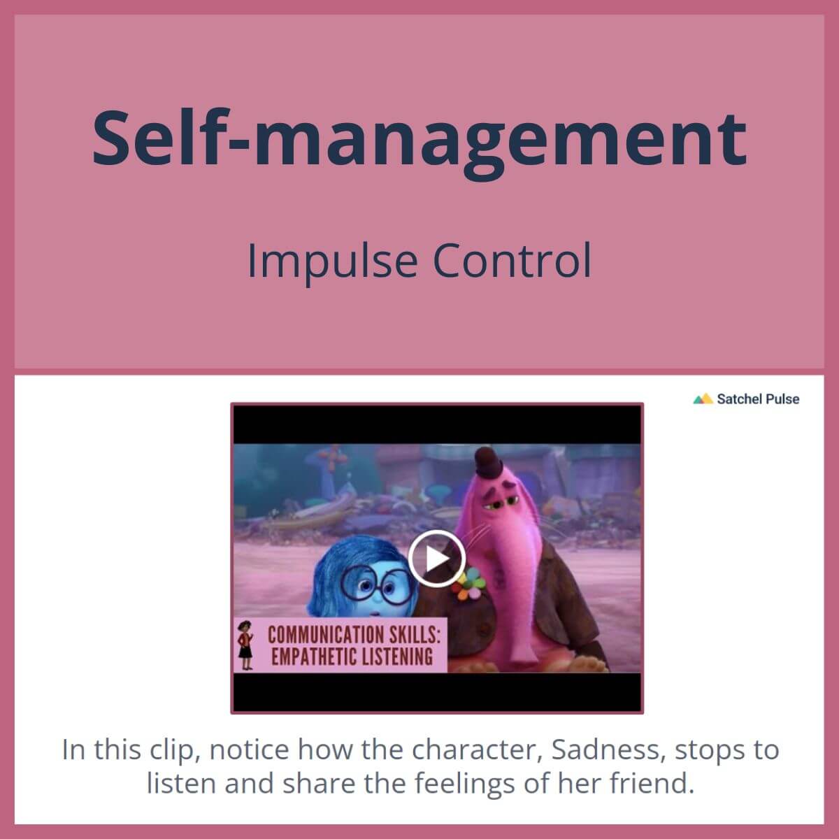 SEL Lesson focusing on Impulse Control to use in your classroom as one of your SEL activities for Self-Management
