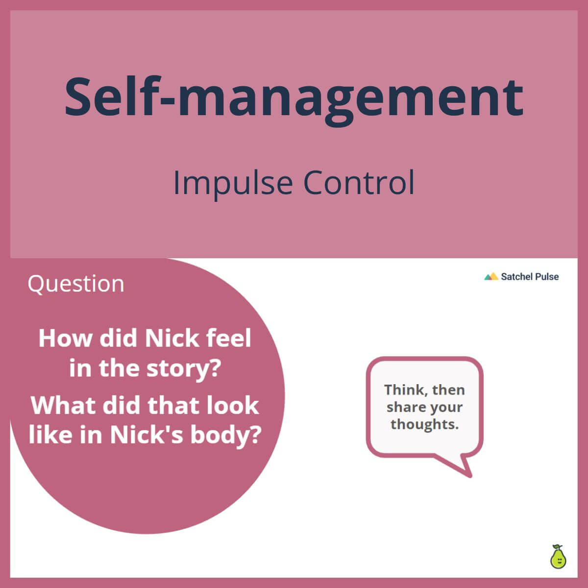 SEL Lesson focusing on Impulse Control to use in your classroom as one of your SEL activities for Self-Management