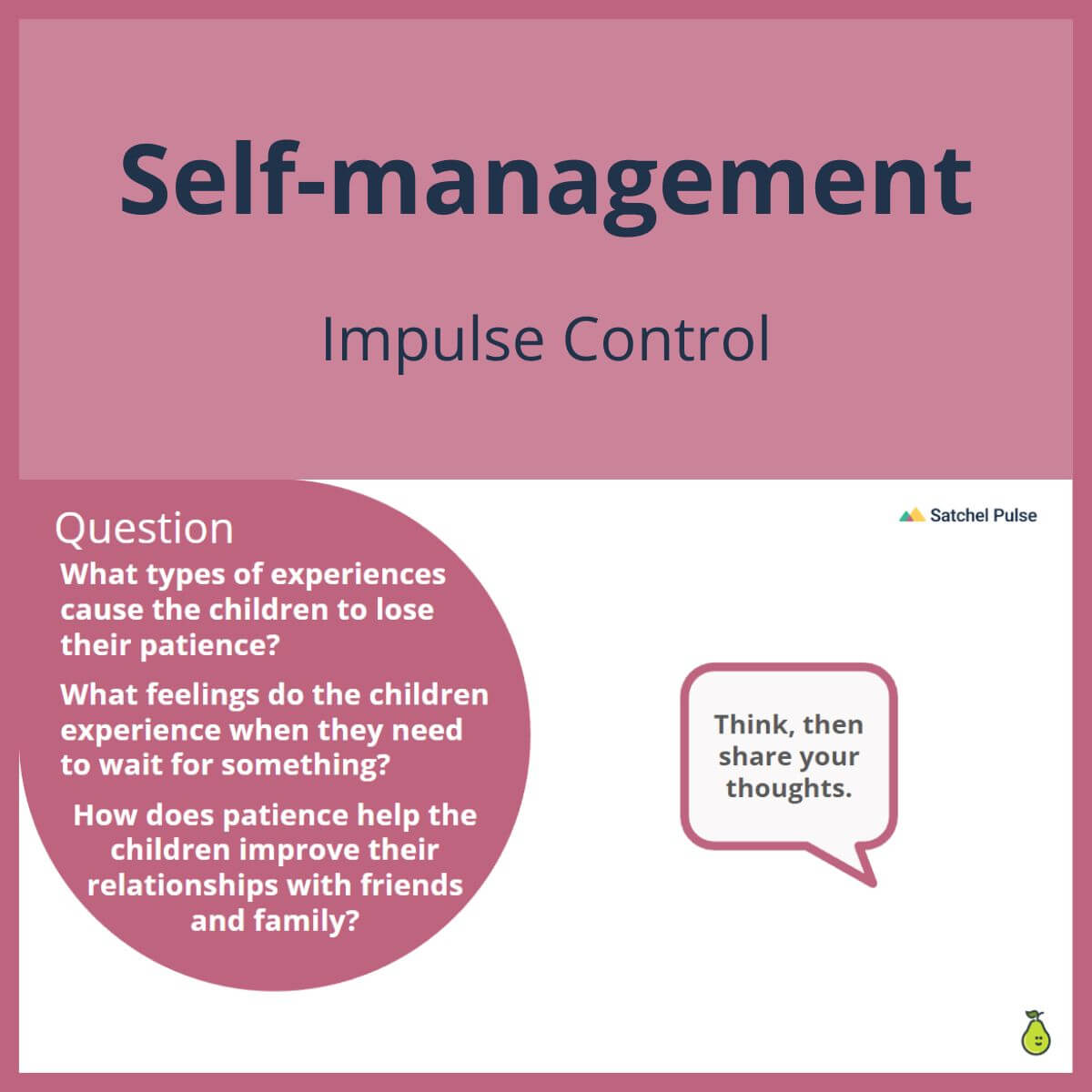 SEL Lesson focusing on Impulse Control to use in your classroom as one of your SEL activities for Self-Management