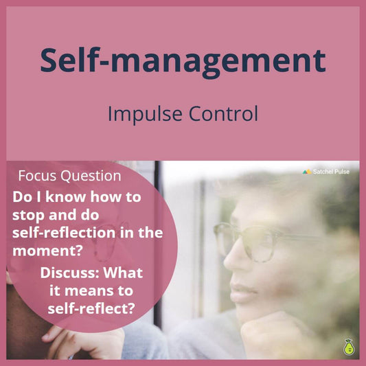 SEL Lesson focusing on Impulse Control to use in your classroom as one of your SEL activities for Self-Management