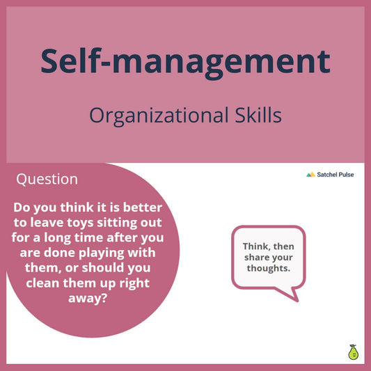 SEL Lesson focusing on Organizational Skills to use in your classroom as one of your SEL activities for Self-Management
