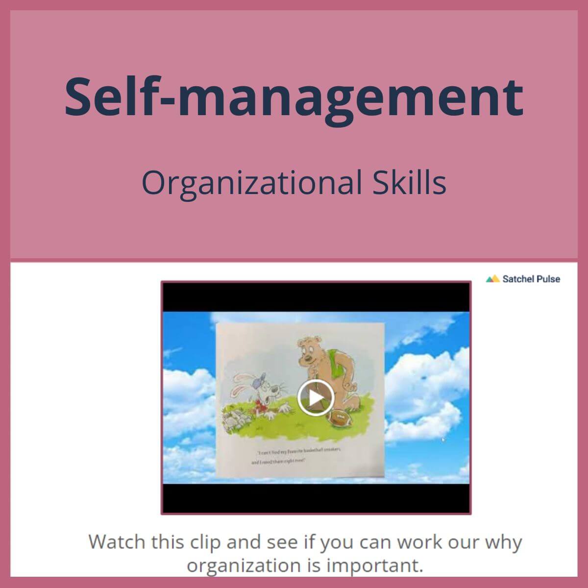 SEL Lesson focusing on Organizational Skills to use in your classroom as one of your SEL activities for Self-Management