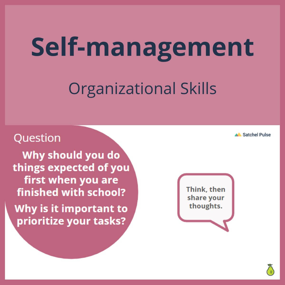 SEL Lesson focusing on Organizational Skills to use in your classroom as one of your SEL activities for Self-Management