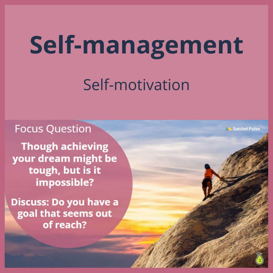 SEL Lesson focusing on Self-Motivation to use in your classroom as one of your SEL activities for Self-Management