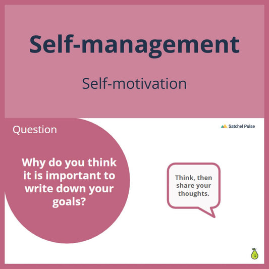 SEL Lesson focusing on Self-Motivation to use in your classroom as one of your SEL activities for Self-Management