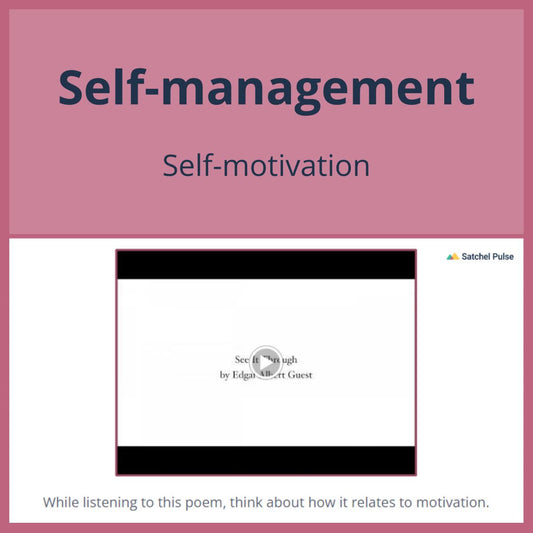 SEL Lesson focusing on Self-Motivation to use in your classroom as one of your SEL activities for Self-Management
