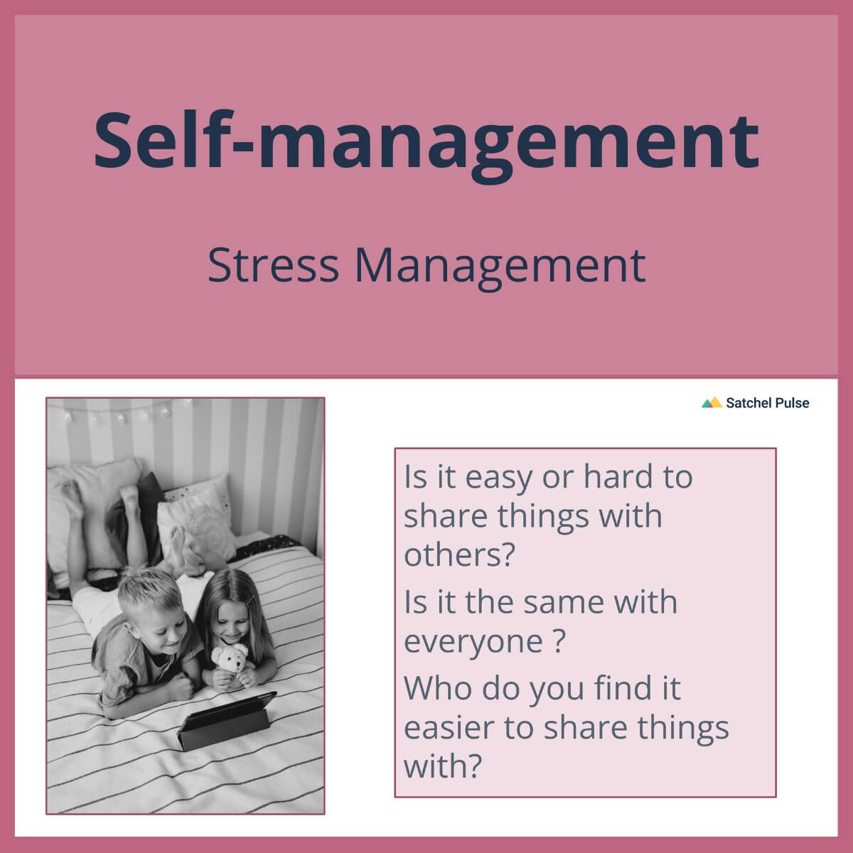 SEL Lesson focusing on Stress Management to use in your classroom as one of your SEL activities for Self-Management