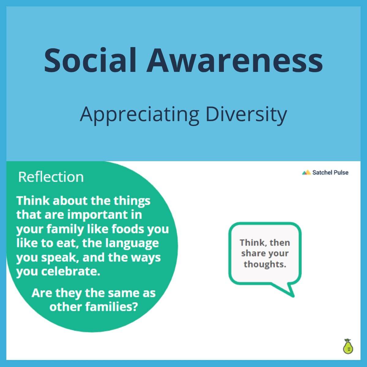 SEL Lesson focusing on Appreciating Diversity to use in your classroom as one of your SEL activities for Social Awareness