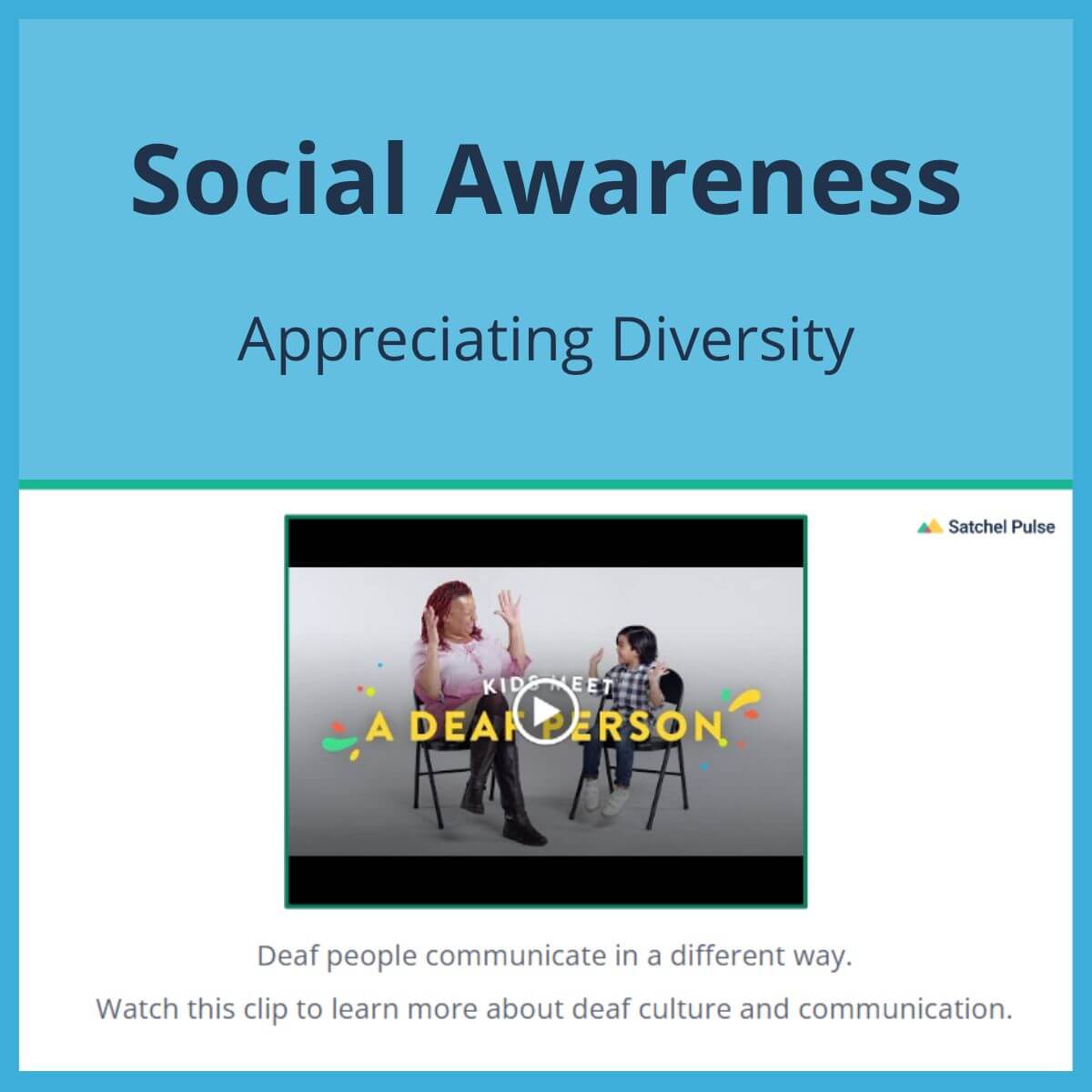 SEL Lesson focusing on Appreciating Diversity to use in your classroom as one of your SEL activities for Social Awareness