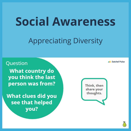 SEL Lesson focusing on Appreciating Diversity to use in your classroom as one of your SEL activities for Social Awareness
