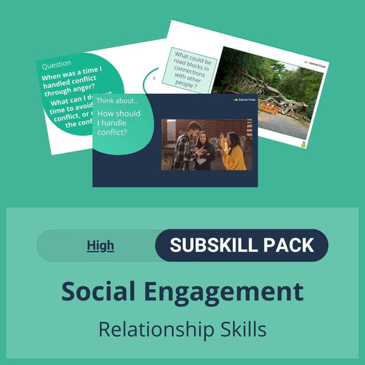 SEL Resource pack with social-emotional learning lessons and self-studies to help you teach Social Engagement in your classroom as a part of the SEL curriculum.