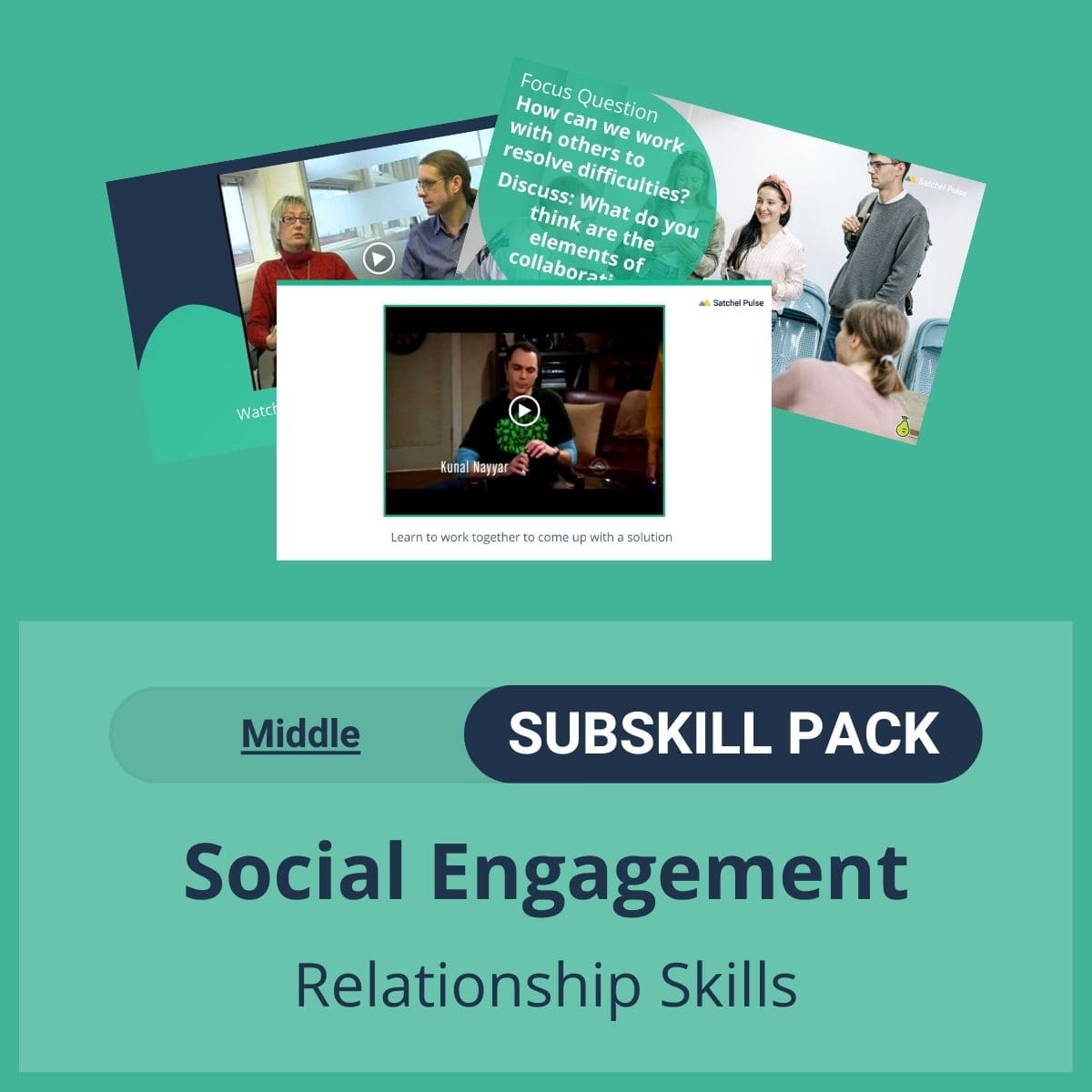 SEL Resource pack with social-emotional learning lessons and self-studies to help you teach Social Engagement in your classroom as a part of the SEL curriculum.