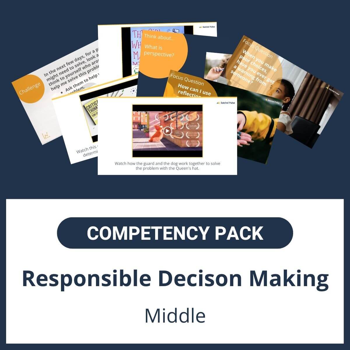 This SEL Resource pack for "Responsible Decision-Making" competency includes a range of SEL activities such as SEL lessons and self-studies