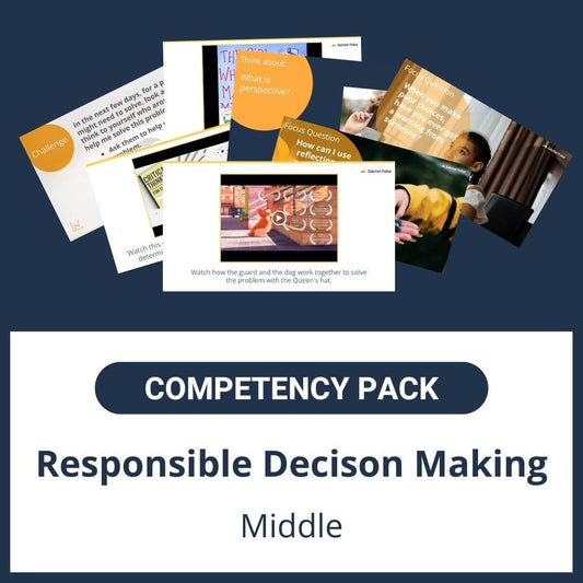 This SEL Resource pack for "Responsible Decision-Making" competency includes a range of SEL activities such as SEL lessons and self-studies