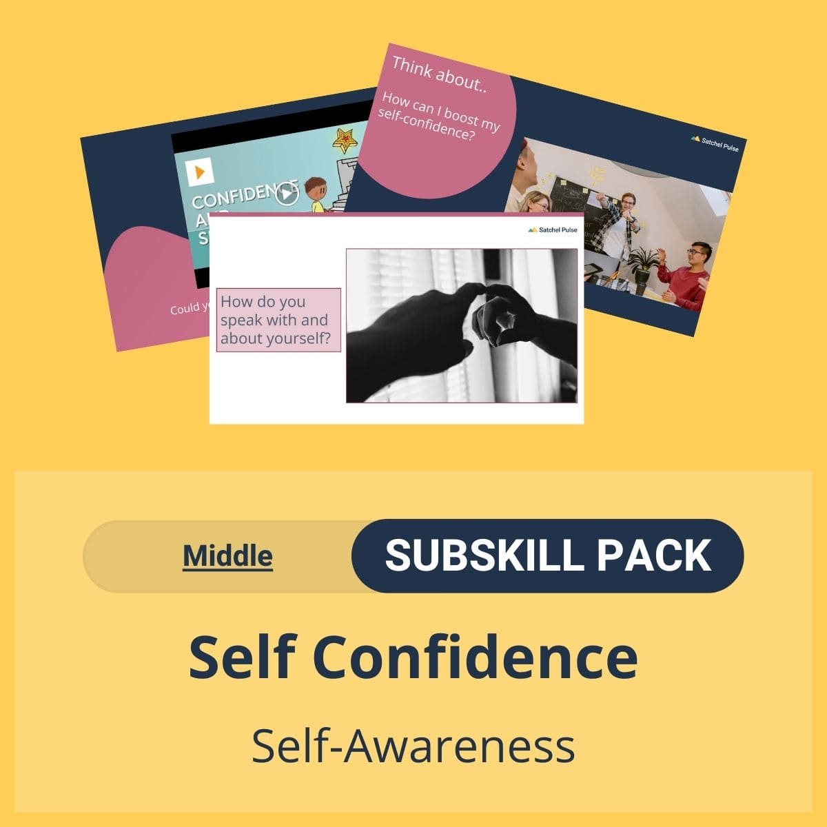 SEL Resource pack with social-emotional learning lessons and self-studies to help you teach Accurate Self Confidence in your classroom as a part of the SEL curriculum.