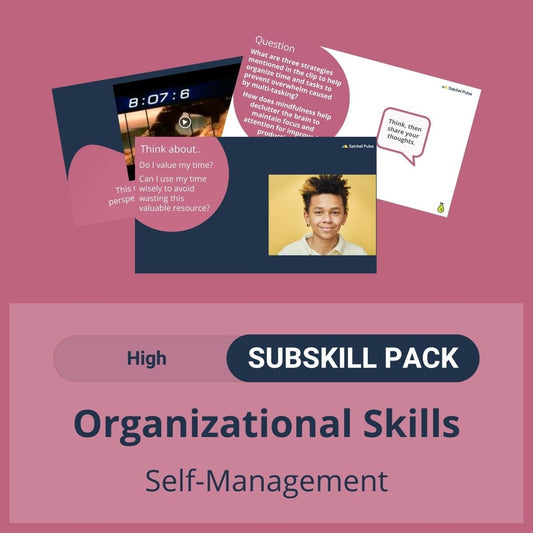 SEL Resource pack with social-emotional learning lessons and self-studies to help you teach Organizational Skills in your classroom as a part of the SEL curriculum.