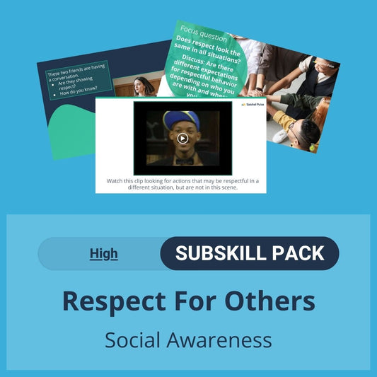 SEL Resource pack with social-emotional learning lessons and self-studies to help you teach Respect For Others in your classroom as a part of the SEL curriculum.
