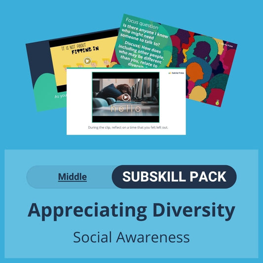 SEL Resource pack with social-emotional learning lessons and self-studies to help you teach Appreciating Diversity in your classroom as a part of the SEL curriculum.