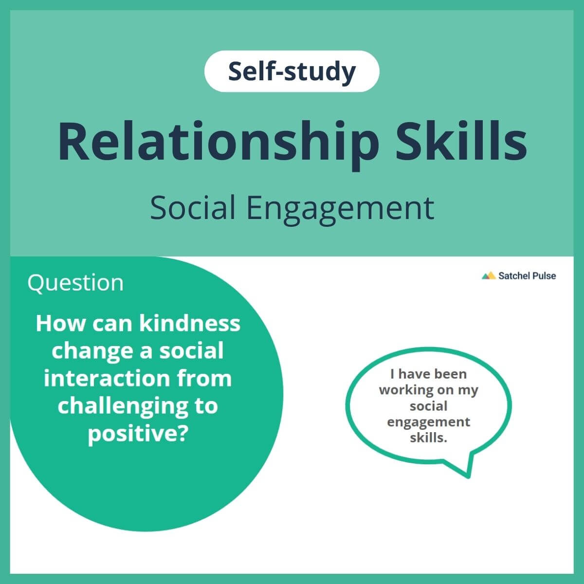 SEL self-study focusing on Social Engagement to use in your classroom as one of your SEL activities for Relationship Skills