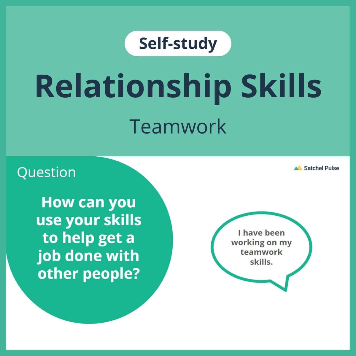 SEL self-study focusing on Team Work to use in your classroom as one of your SEL activities for Relationship Skills