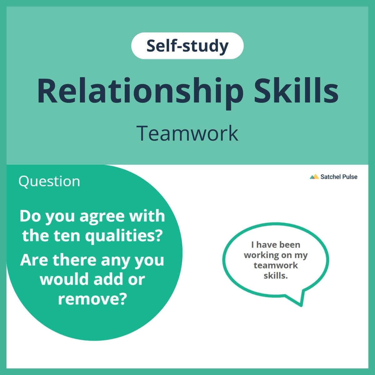 SEL self-study focusing on Team Work to use in your classroom as one of your SEL activities for Relationship Skills